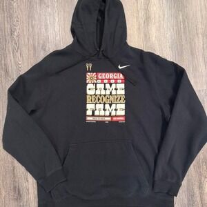 Georgia Bulldogs Sweater Adult 2XL XXL Black Hoodie Nike Back to Back Fleece UGA